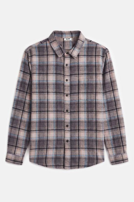  블루&크림 긴팔 셔츠 브랜든 플란넬  그레이 플레드