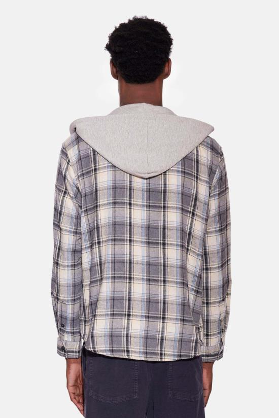  블루&크림 긴팔 셔츠 딜런 플란넬  그레이 플레드 - BLUE&CREAM