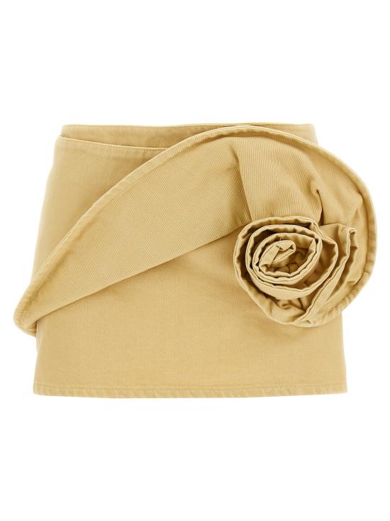 25SS 마그다뷰트림 숏 스커트 142525BEIGE Yellow