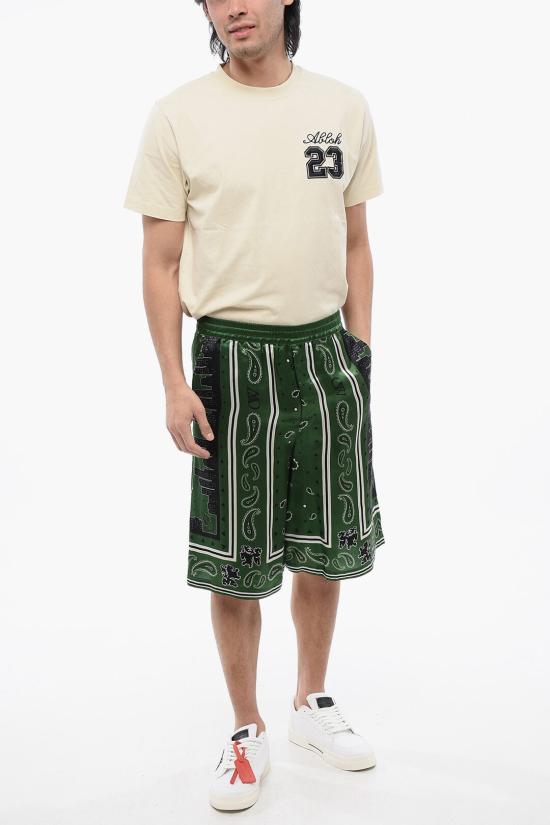  오프화이트 숏팬츠 OMCB092S24FAB0015700 Green - OFF WHITE