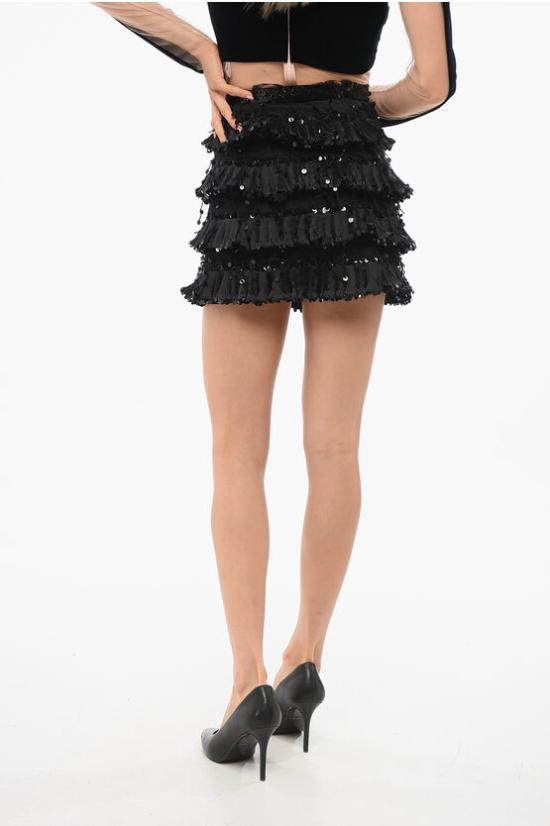  엘리자베타프랜치 숏 스커트 GO50227 110 Black - ELISABETTA FRANCHI