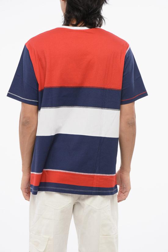  발망 반팔 티셔츠 XH2EG010GB48GEU Bianco Blu Rosso - BALMAIN