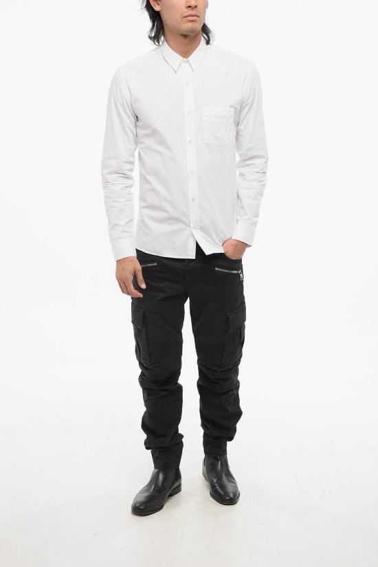  발망 긴팔 셔츠 WH1HS008T0060FA White - BALMAIN