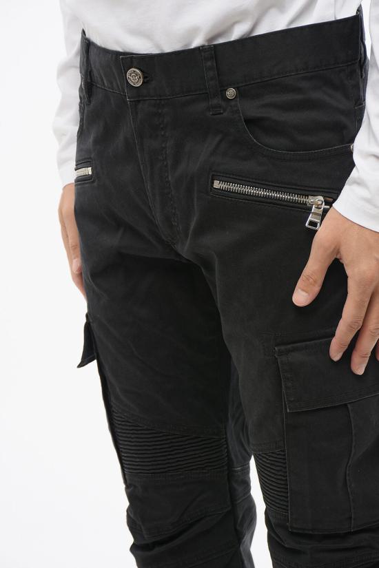  발망 데님 팬츠 WH1MH015146D0PC Black - BALMAIN