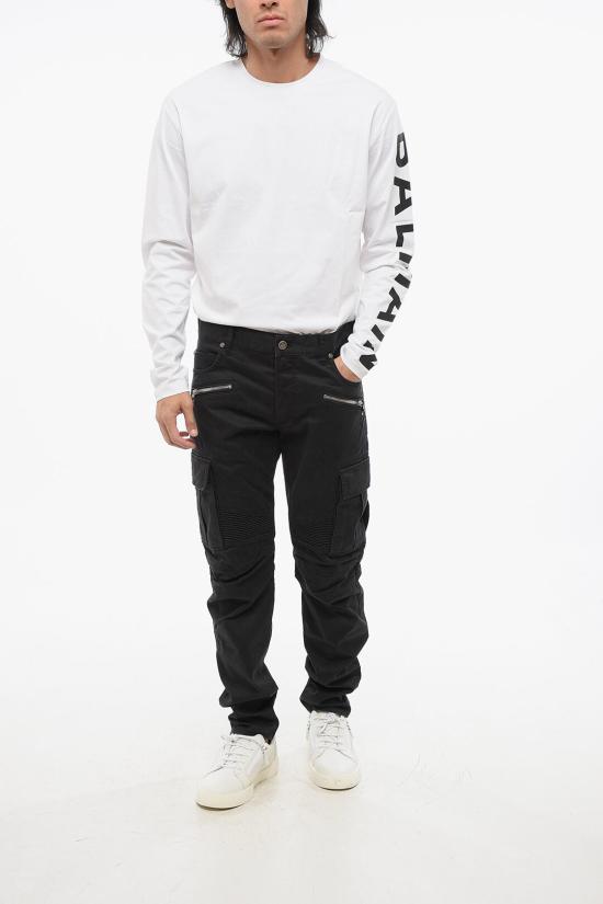  발망 데님 팬츠 WH1MH015146D0PC Black - BALMAIN