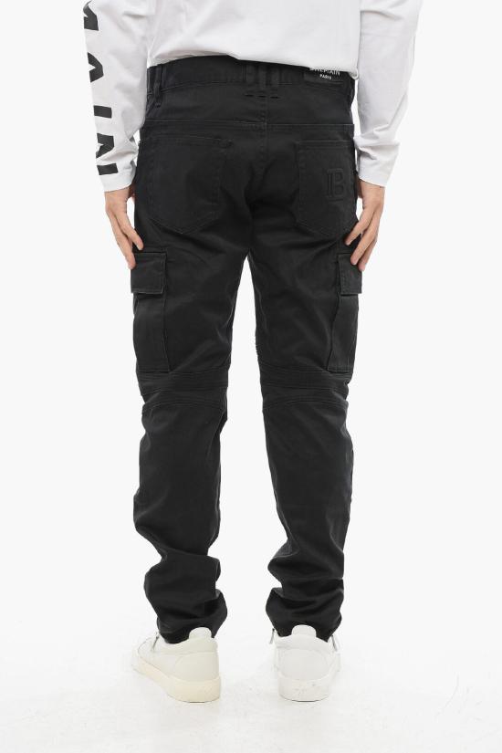  발망 데님 팬츠 WH1MH015146D0PC Black - BALMAIN