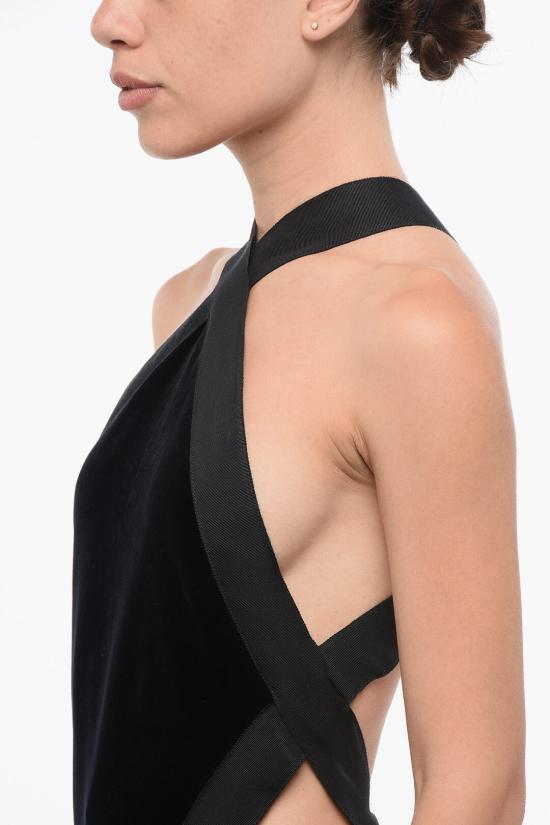  생로랑 바디수트 티셔츠 762438 Y3D02 1000 Black - SAINT LAURENT