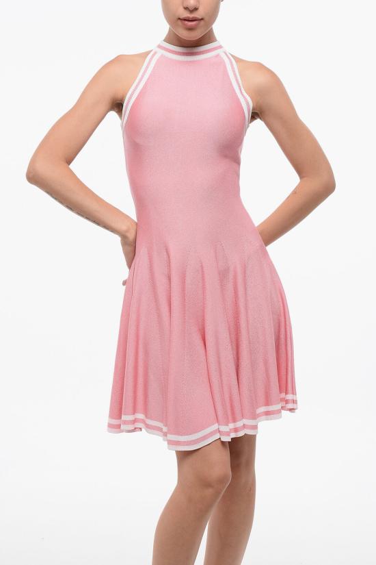  발망 숏 원피스 AF2R3052KB41ODE Pink - BALMAIN