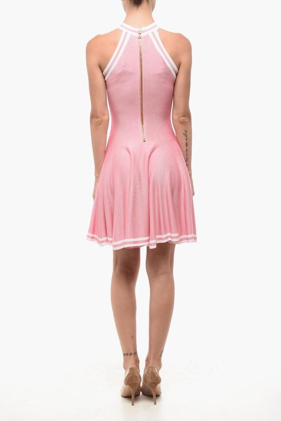  발망 숏 원피스 AF2R3052KB41ODE Pink - BALMAIN