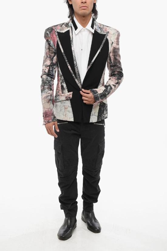  발망 수트 자켓 AH0SE120MC72ADJ Multicolor - BALMAIN