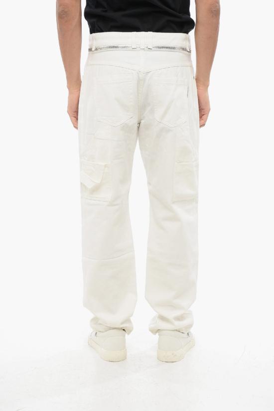  발망 데님 팬츠 AH0MI045DB690FA White - BALMAIN