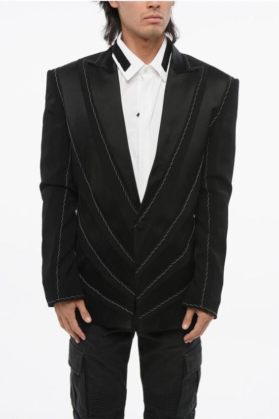  발망 수트 자켓 AH1SI340MB010PA Black