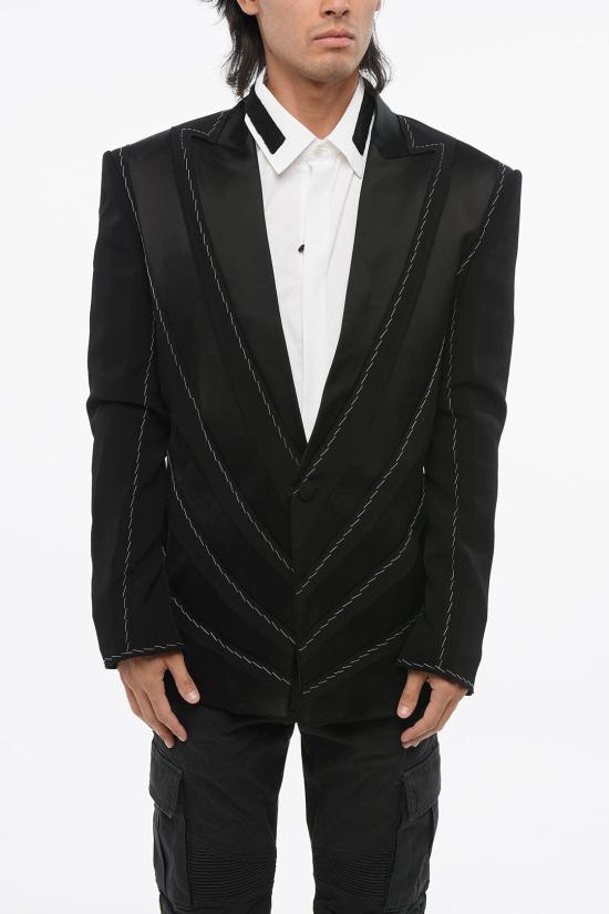  발망 수트 자켓 AH1SI340MB010PA Black