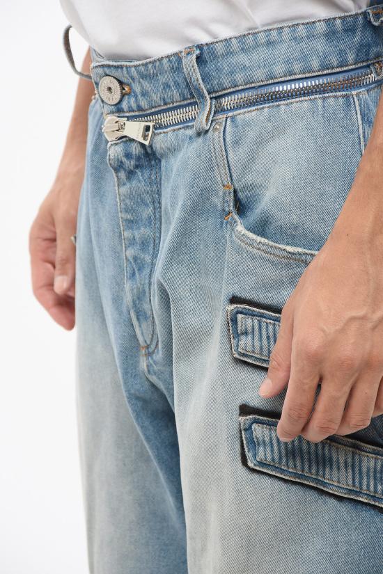  발망 데님 팬츠 AH1ML050DC996FF Blue - BALMAIN