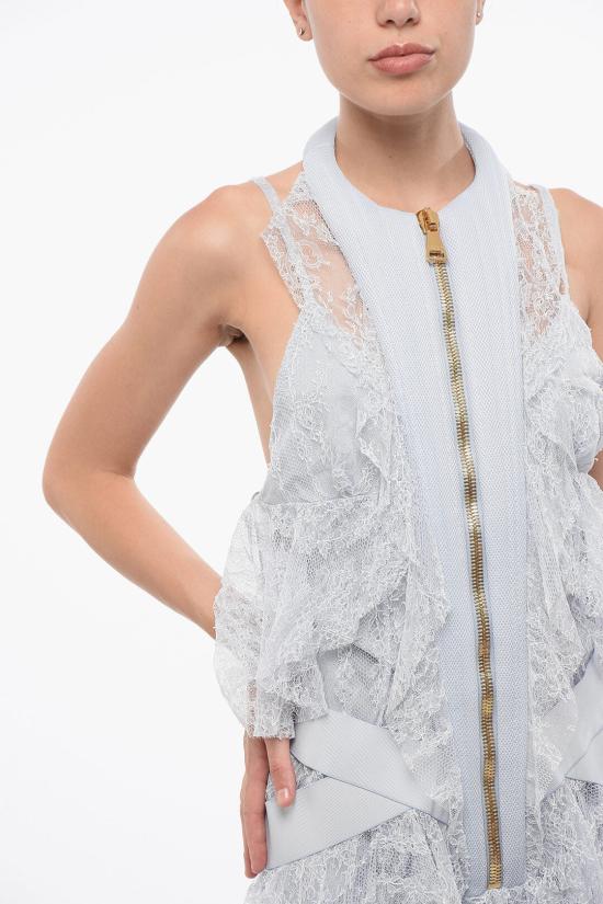  발망 숏 원피스 YF0R5185VC306CG Blue - BALMAIN