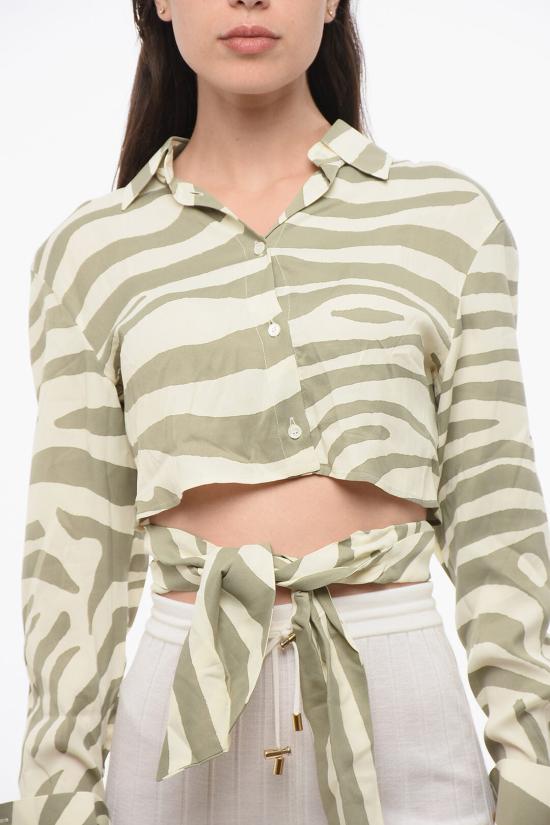  발망 블라우스 AF1HU105VC81GLU Beige Verde - BALMAIN