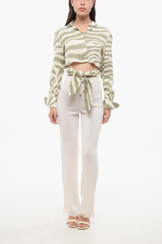  발망 블라우스 AF1HU105VC81GLU Beige Verde - BALMAIN