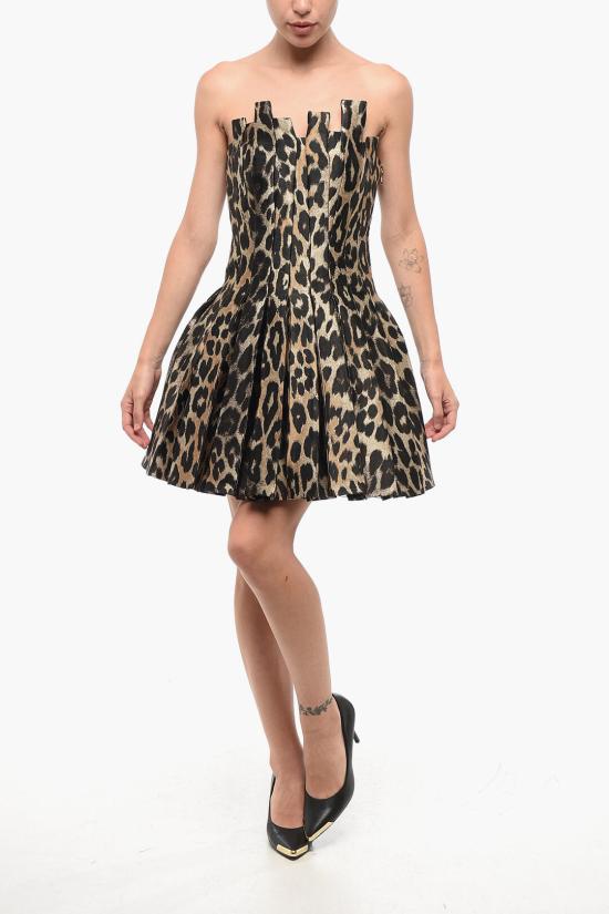  발망 숏 원피스 AF1R1035XE70WAA Marrone Nero