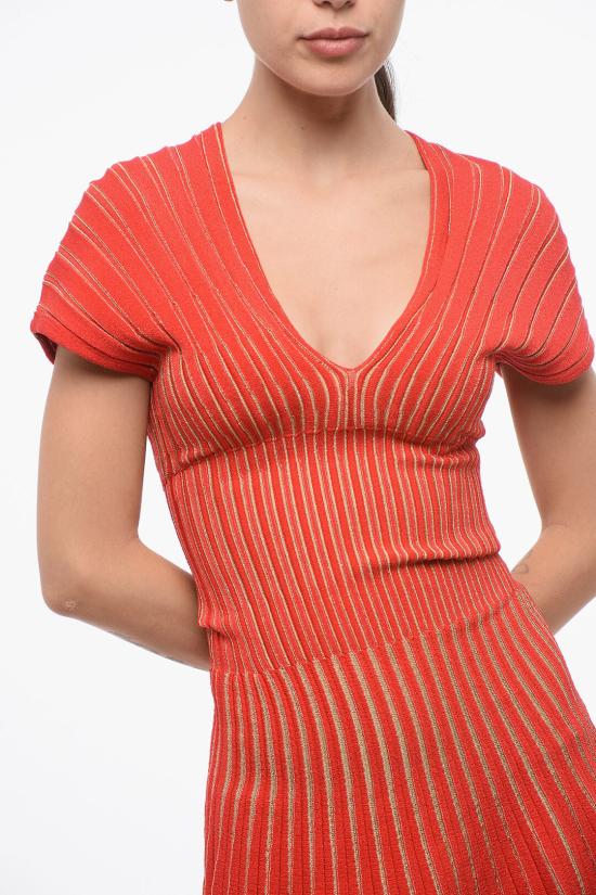  발망 숏 원피스 AF4R7090KD37MAG Red - BALMAIN