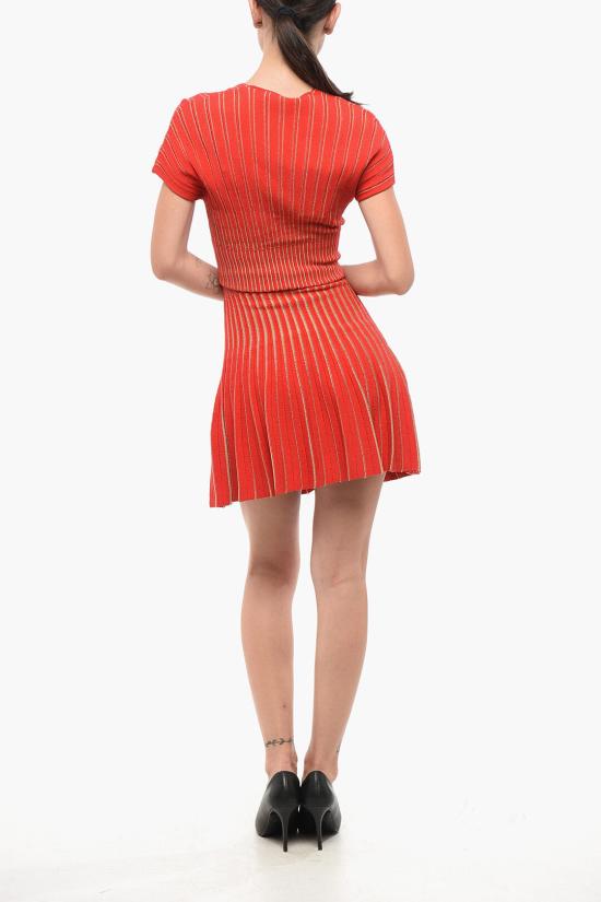  발망 숏 원피스 AF4R7090KD37MAG Red - BALMAIN