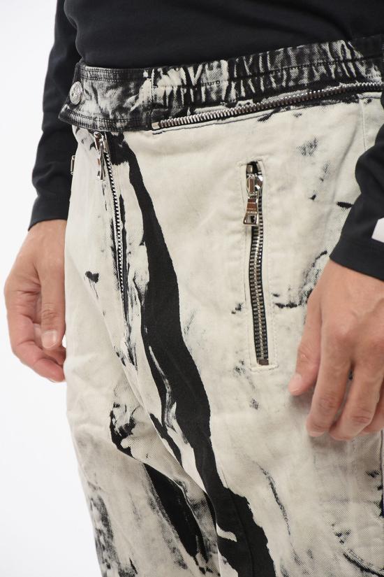  발망 데님 팬츠 YH1MI010DC30GAB Black White - BALMAIN
