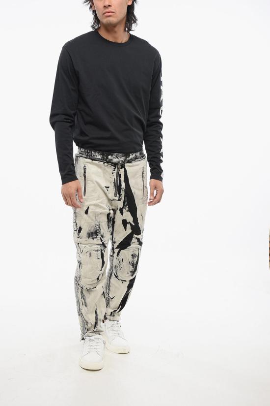  발망 데님 팬츠 YH1MI010DC30GAB Black White - BALMAIN