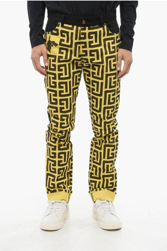  발망 데님 팬츠 YH3MH025DB85IDF Giallo Nero