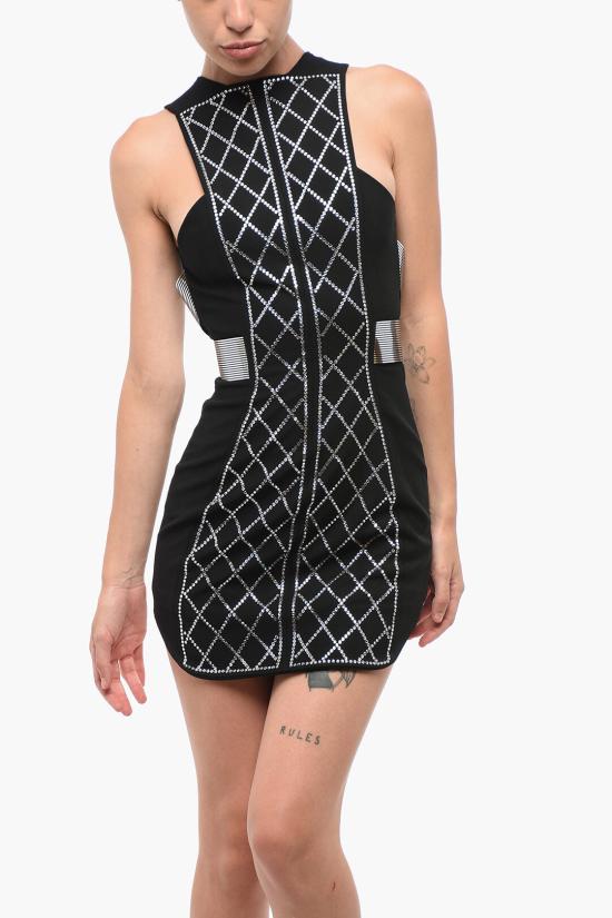  발망 숏 원피스 YF0R3076PB360PA Black - BALMAIN