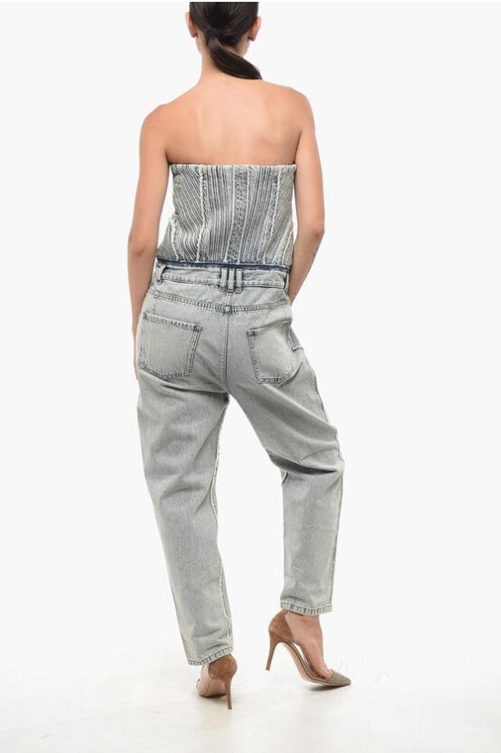  발망 점프수트 YF0MK010DC576FC Blue - BALMAIN