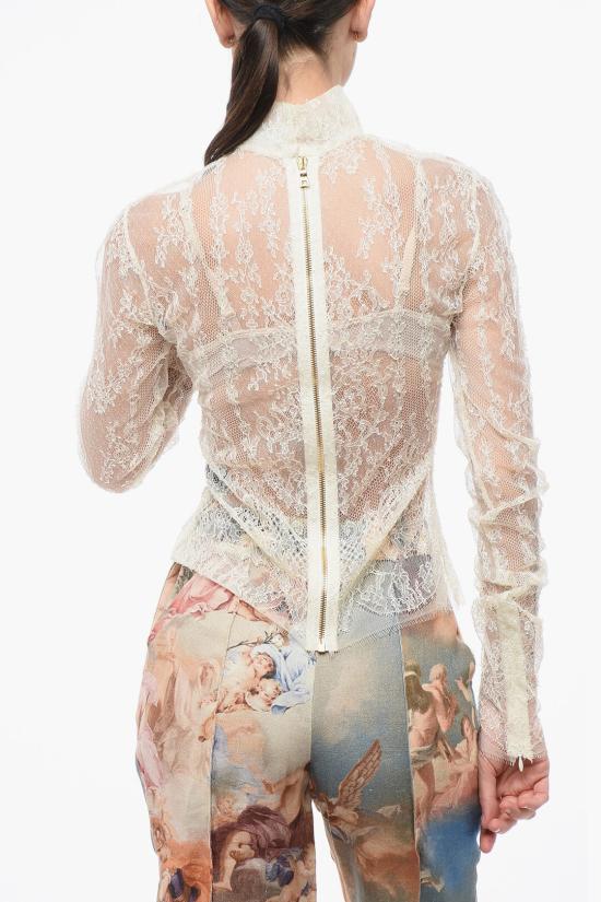  발망 긴팔 티셔츠 YF0AR256VC300AI White - BALMAIN