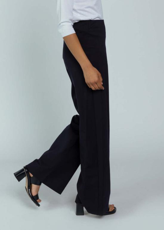  오디 스트레이트 팬츠 하이웨이스트 와이드 레그 팬츠 미드나잇 - ODEEH