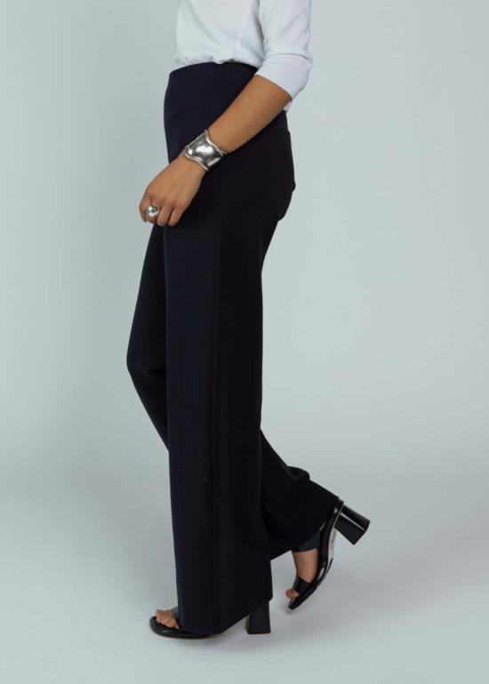  오디 스트레이트 팬츠 하이웨이스트 와이드 레그 팬츠 미드나잇 - ODEEH