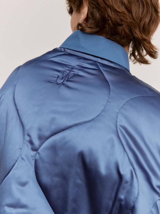  JW앤더슨 패딩 JW 앤더슨 라이트 인디고 나일론 오버사이즈 퀼팅 재킷 - JW ANDERSON