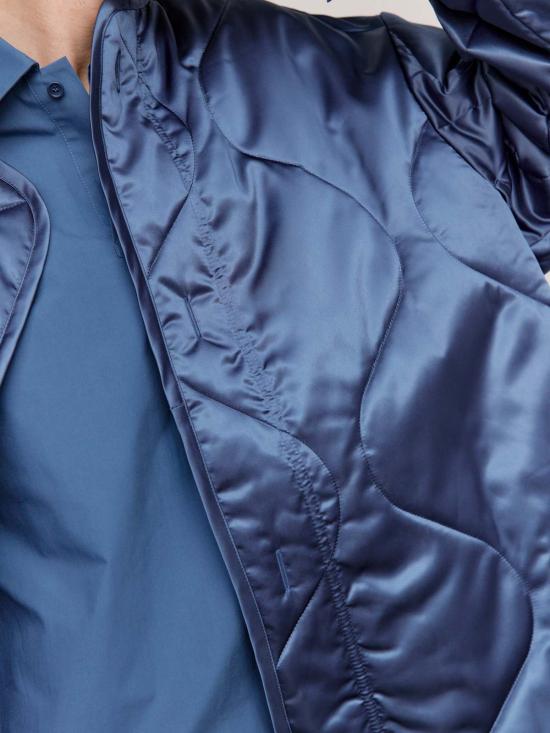  JW앤더슨 자켓 JW 앤더슨 라이트 인디고 나일론 오버사이즈 퀼팅 재킷 - JW ANDERSON