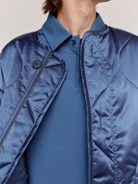  JW앤더슨 패딩 JW 앤더슨 라이트 인디고 나일론 오버사이즈 퀼팅 재킷 - JW ANDERSON
