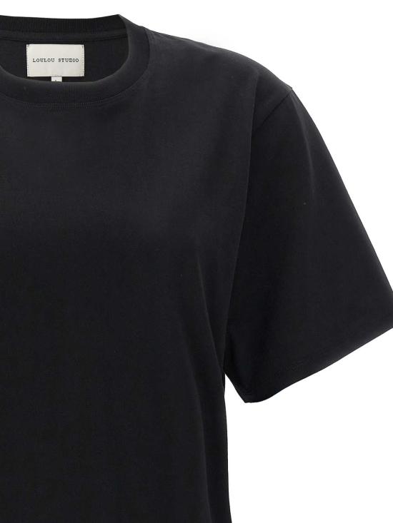  루루 스튜디오 반팔 티셔츠 TELANTOBLACK Black - LOULOU STUDIO