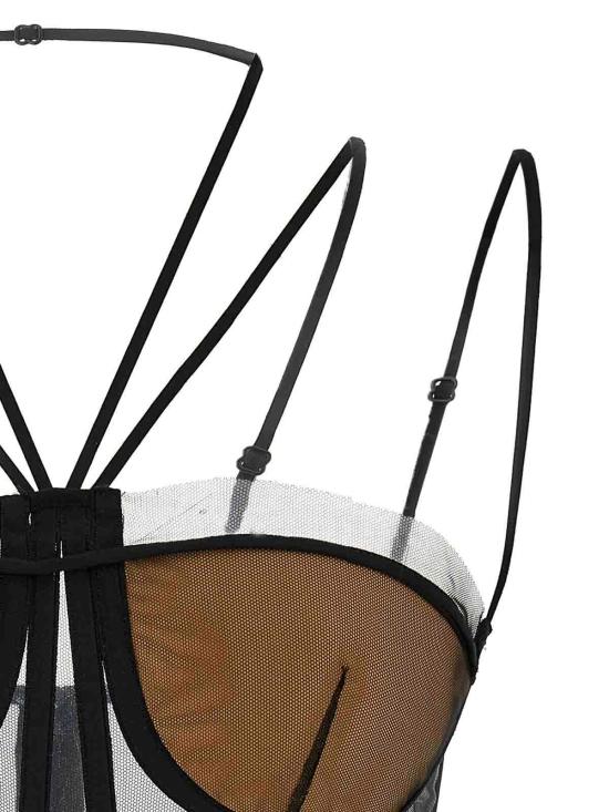 25SS 넨시 도자카 민소매 티셔츠 NDSS25TOP093BLACKNUDE Black - NENSI DOJAKA