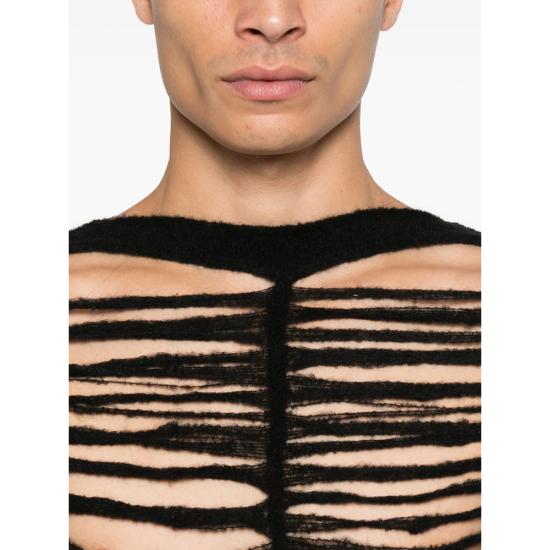 25FW 릭 오웬스 스웨터 RU02E1670 KGRIDP 09 BLACK - RICK OWENS