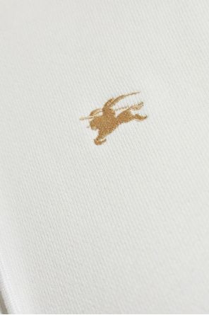 25FW 버버리 크로스 스티치 이퀘스트리안 나이트 로고 코튼 후드 8110965B7078 WHITE - BURBERRY