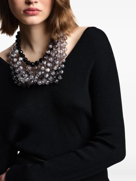 25FW 엠포리오 아르마니 목걸이/팬던트 EW002844AF19342 MC350 BLACK - EMPORIO ARMANI