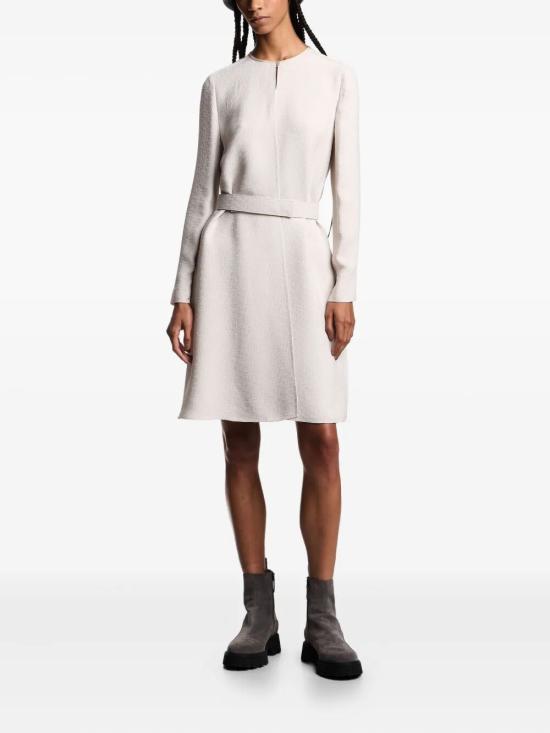 25FW 엠포리오 아르마니 미디 원피스 EW002310TE15812 F1028 WHITE - EMPORIO ARMANI