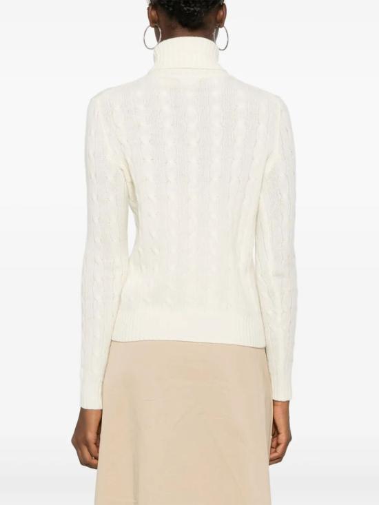 25FW 폴로 랄프로렌 울 캐시미어 케이블 니트 터틀넥  211888686 012 WHITE - POLO RALPH LAUREN