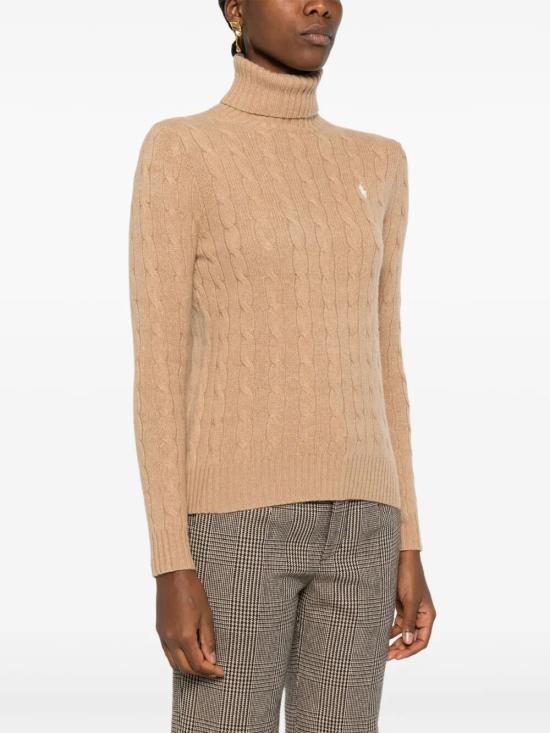 25FW 폴로 랄프로렌 울 캐시미어 케이블 니트 터틀넥  211888686 006 NUDE NEUTRALS - POLO RALPH LAUREN