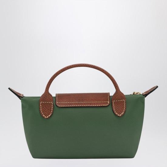 25FW 롱샴 르 플라아쥬 오리지널 핸들 파우치  34175 089P95 GREEN - LONGCHAMP