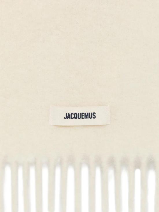 25FW 자크뮈스 프린지 울 스카프 ACU00572BOT 4032110 WHITE - JACQUEMUS
