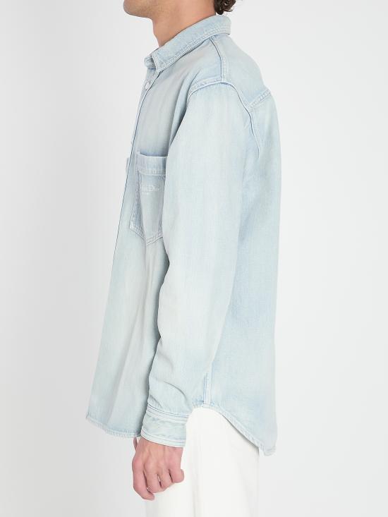 25FW 디올 긴팔 셔츠 593D596A3025 580 BLUE - DIOR