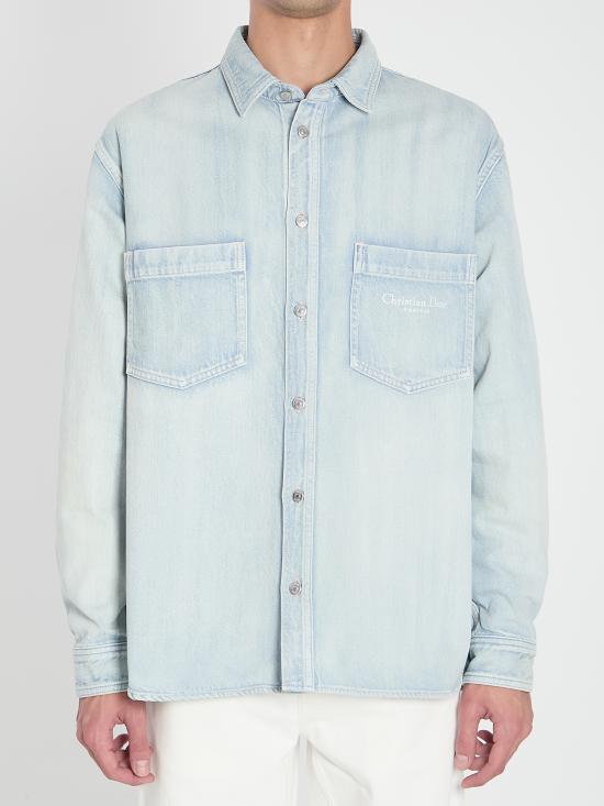 25FW 디올 긴팔 셔츠 593D596A3025 580 BLUE