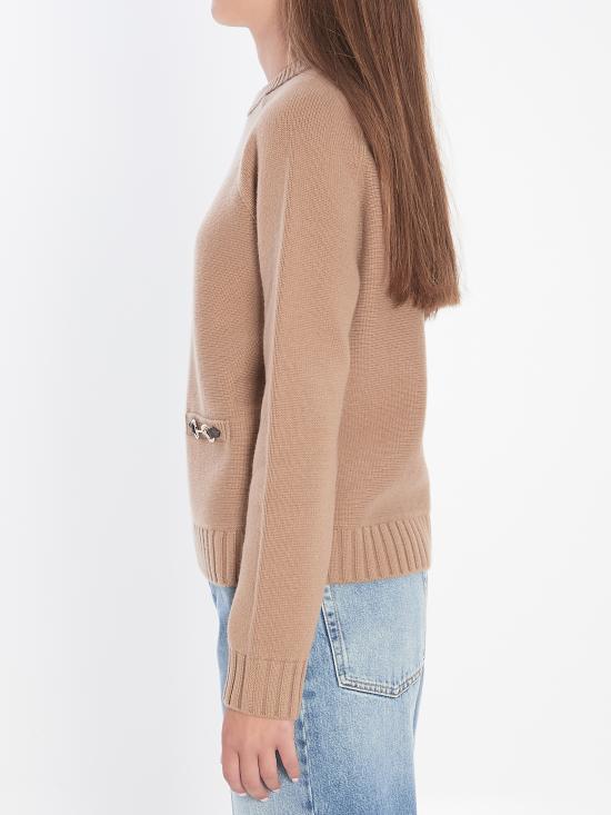 25FW 구찌 울 캐시미어 스웨터  836460XKEVK 2604 BEIGE - GUCCI