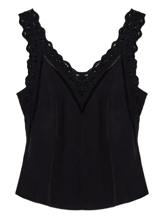 25FW 이자벨마랑 민소매 티셔츠 HT0663FAC3J11I 01BK BLACK