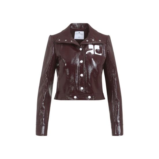 25FW 쿠레쥬 가죽 자켓 PERCBL005VY0014 4010 BURGUNDY